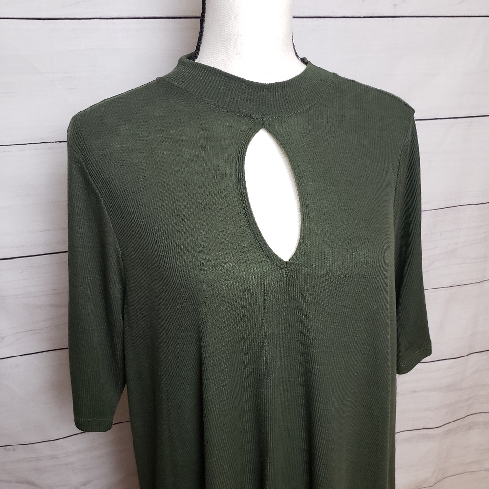 Sold Elsewhere - Torrid Olive Green Blouse - Picture 3 of 5
